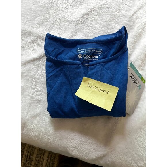 Coolibar Women Blue UPF 50+ UV Protection Tunic Dress Small Embroidered Trim New - Picture 11 of 11